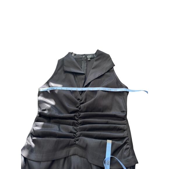 Tadashi Shoji Black Formal‎ Mother of the Bride Ruched Maxi Dress Size 14 - Picture 9 of 11